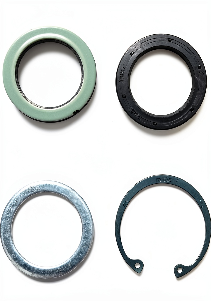 PartCatalog Pitman Shaft Seal Kit components laid out on a workbench