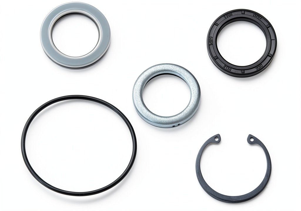Installing Pitman Shaft Seal Kit by PartCatalog for Automotive on a wooden garage workbench