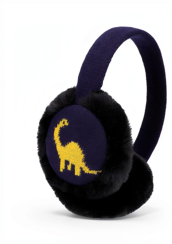 Kids Dinosaur Earmuffs by Pavo Warm Plush Design-3