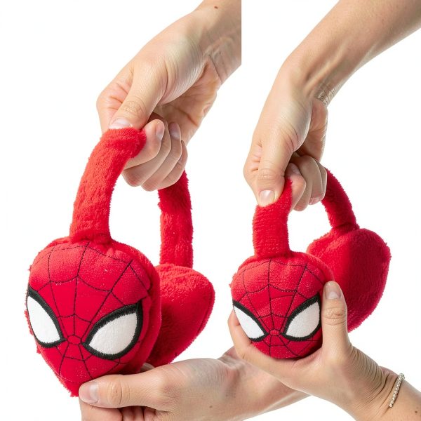Marvel Spiderman Ear Muffs for Boys Fluffy Warmth One Size Fits All-5