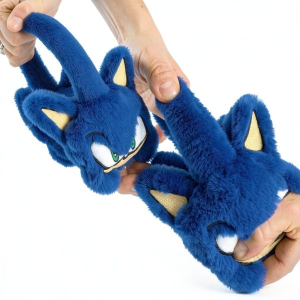 Sonic Fluffy Earmuffs for Boys – Official Licensed Winter Warmth-5