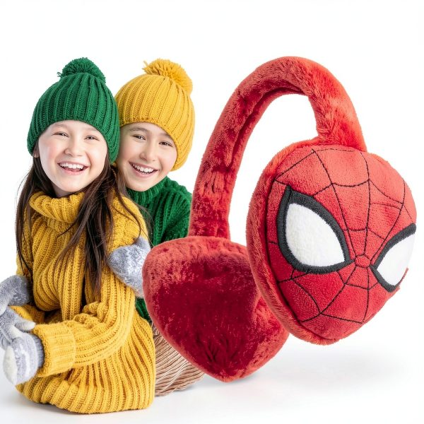 Marvel Spiderman Ear Muffs for Boys Fluffy Warmth One Size Fits All-4