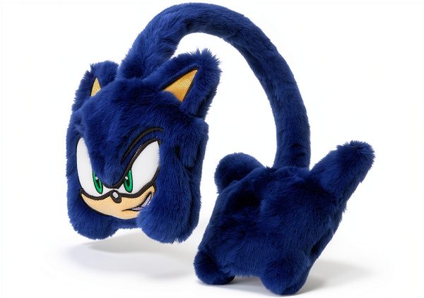 Sonic Fluffy Earmuffs for Boys – Official Licensed Winter Warmth-0