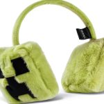 Minecraft Kids Earmuffs Fluffy Creeper Design One Size Warm Headband-0