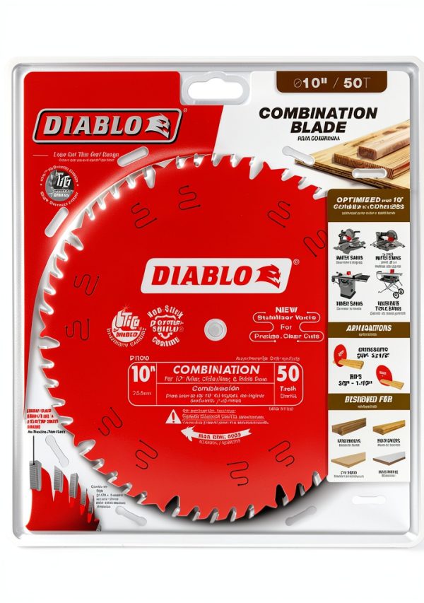 Diablo 10-Inch 50 Tooth ATB Saw Blade with 5/8" Arbor & PermaShield-1