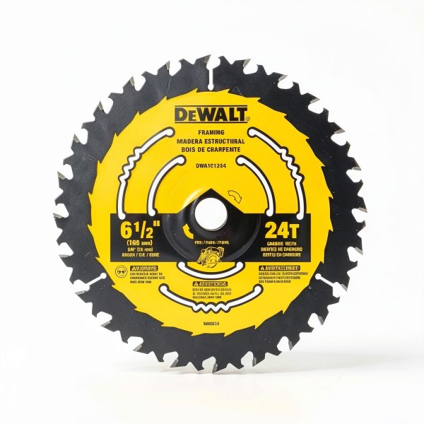 DEWALT Circular Saw Blade, 6 1/2 Inch, 24 Tooth, Framing (DWA161224)-1