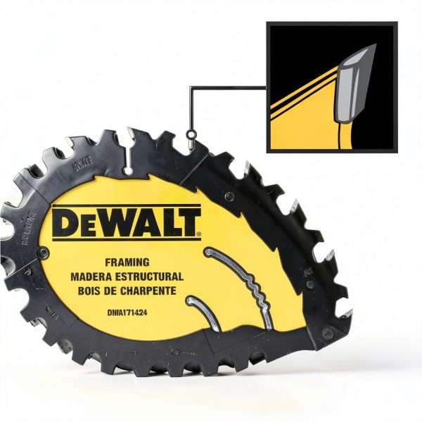 Circular Saw Blade 8 1-4 inch 24T DEWALT ToughTrack Carbide-2