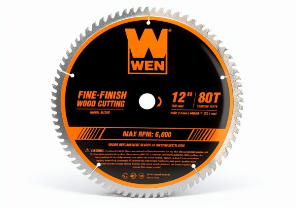 WEN BL1280 12-Inch 80-Tooth Fine-Finish Professional Woodworking Saw Blade for Miter Saws and Table Saws-0