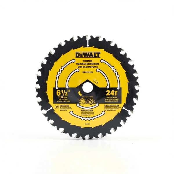 DEWALT Circular Saw Blade, 6 1/2 Inch, 24 Tooth, Framing (DWA161224)-6