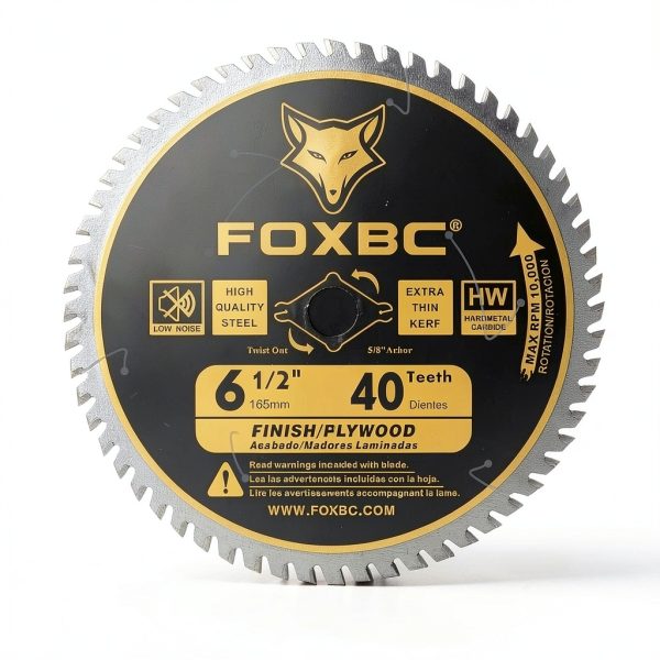 6-1/2 inch Circular Saw Blade FOXBC 40T/60T Combo Ultra Thin Kerf-2