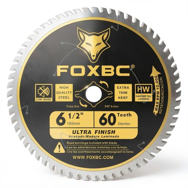 6-1/2 inch Circular Saw Blade FOXBC 40T/60T Combo Ultra Thin Kerf-3