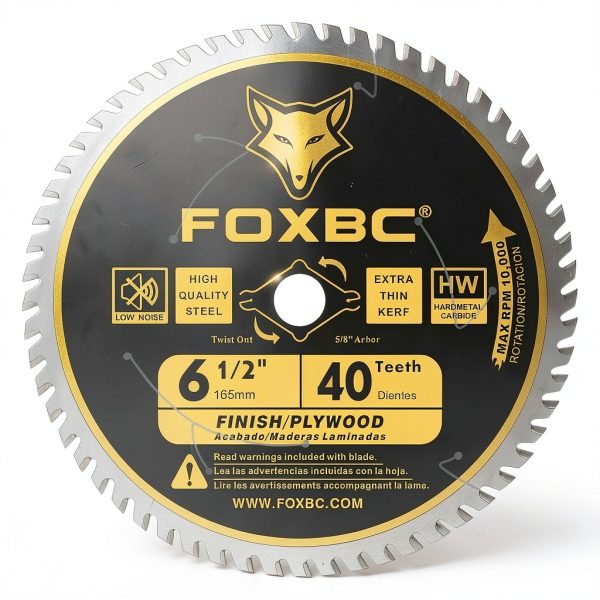 6-1/2 inch Circular Saw Blade FOXBC 40T/60T Combo Ultra Thin Kerf-1