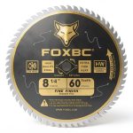 8-1/4 Inch Table Saw Blade FOXBC 60 Tooth Ultra Thin Kerf 5/8" Arbor-0