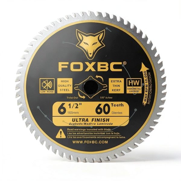 6-1/2 inch Circular Saw Blade FOXBC 40T/60T Combo Ultra Thin Kerf-4