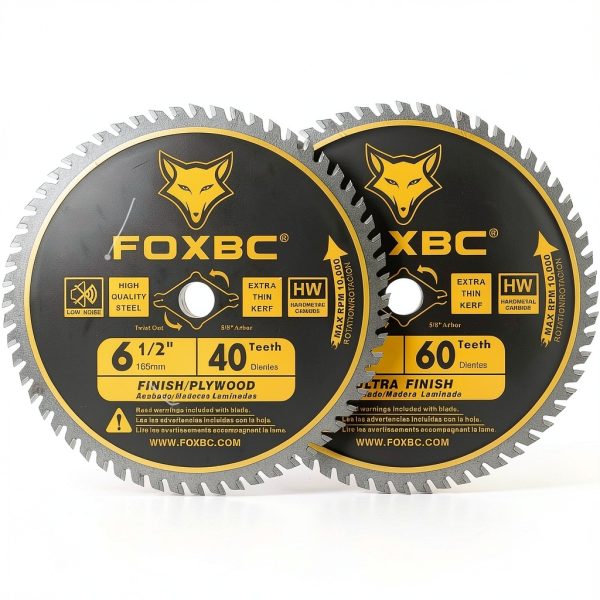 6-1/2 inch Circular Saw Blade FOXBC 40T/60T Combo Ultra Thin Kerf-0