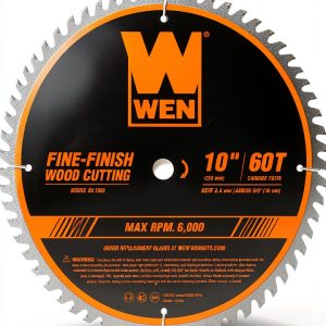 WEN 10-Inch 60-Tooth Saw Blade for Miter & Table Saws – Silver-0