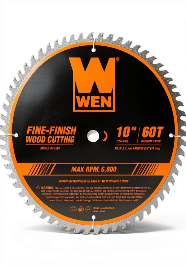 WEN 10-Inch 60-Tooth Saw Blade for Miter & Table Saws – Silver-0